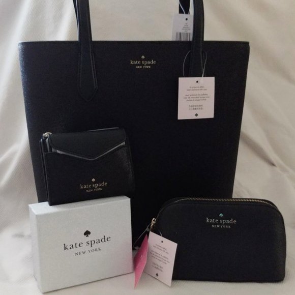kate spade Bags Nwt Kate Spade Tinsel Triple Bundle With Tote Small